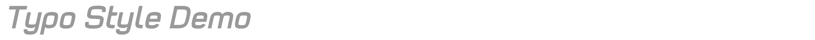 Typo Style font preview